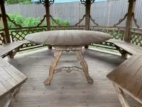 стол для восьмигранной беседки