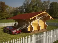 Баня с резным крыльцом. Проект №16