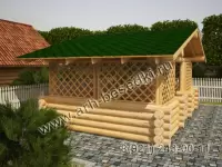 Беседка рубленная бревенчатая