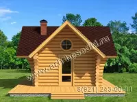 Баня из бревна рубленная 4х4