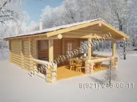 Баня с беседкой