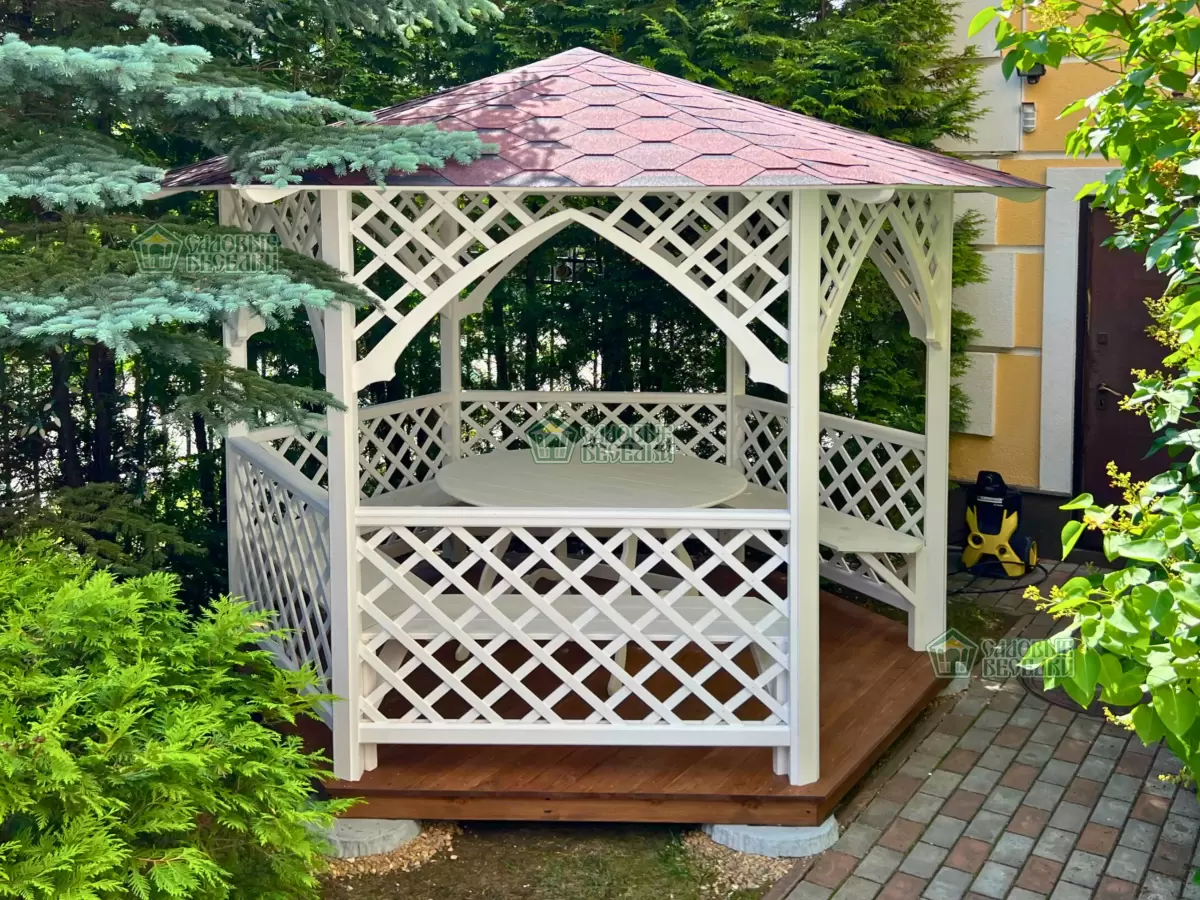 Беседка Белая арка №1