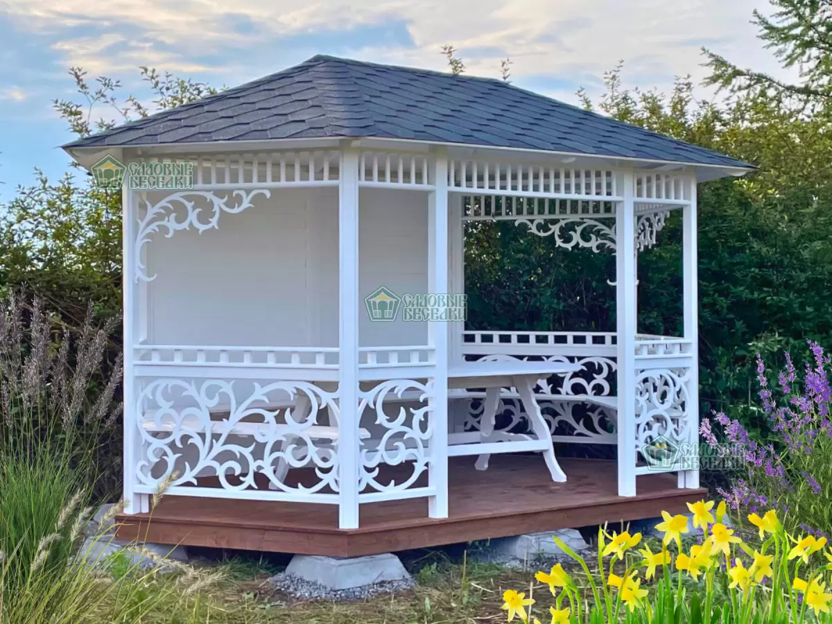 Ажурная беседка из дерева "Рандеву"