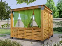 Беседка в стиле лофт из бруса 4