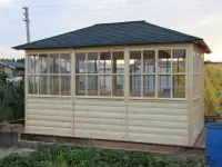 Беседка-павильон застекленный большой