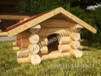 Будка для собаки рубленая из бревна