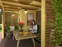 Веранда из дерева с подсобным помещением 3х6 метра №6