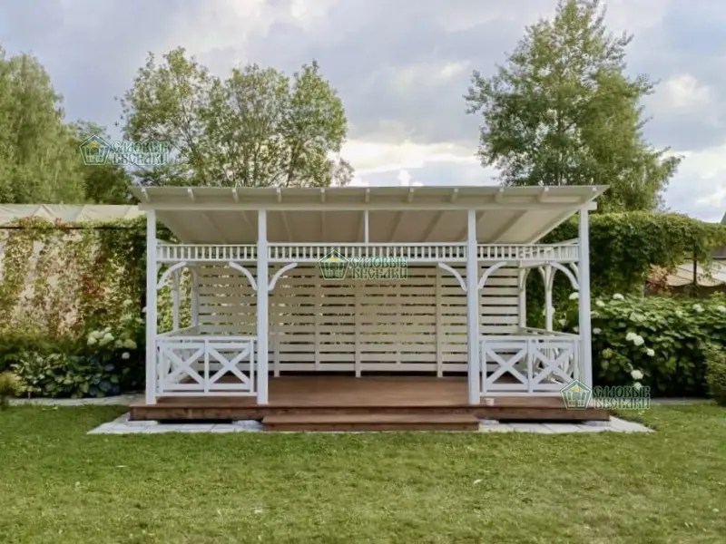 Веранда Маранта XXLбелая 3х6 открытого типа по акции «Все включено» №2