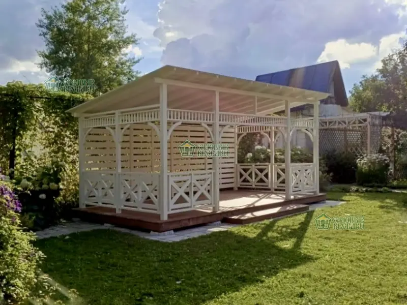 Веранда Маранта XXL белая 3х6 открытого типа по акции «Все включено» №3