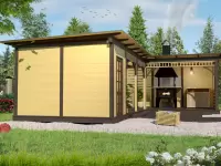 Веранда с лаунж зоной площадью 30м2 с подсобным помещением №3