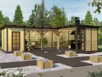 Веранда с лаунж зоной площадью 30м2 с подсобным помещением №4