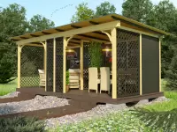 Веранда в современном стиле «GREEN HOUSE», размером 3х6м №2