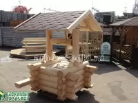 Колодец декоративный рубленный, сруб колодца