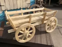Телега деревянная декоративная