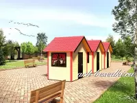 Домик для ярмарки деревянный 2x3м
