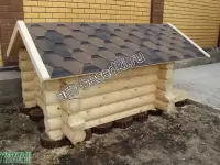 Рубленая будка для собаки