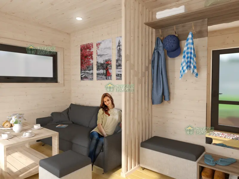 Баня каркасная Север фото интерьер № 2