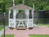 Беседка ажурная \"Белая ковка\"