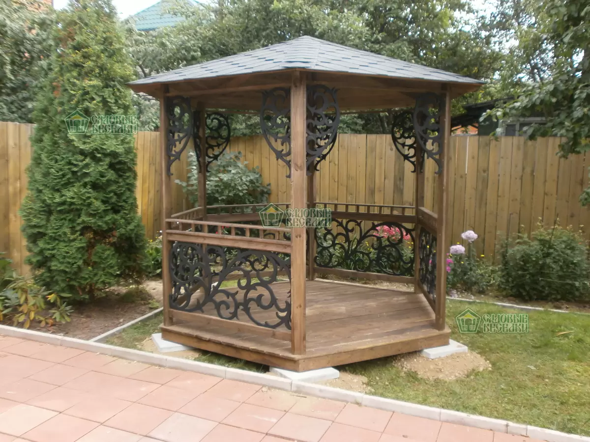 Беседка ажурная \"Черная ковка\"