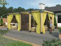 Веранда в стиле лофт из бруса фото № 1