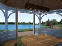 Беседка в современном стиле "Лазурная" интерьер