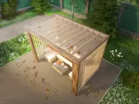 Пергола 2х3,5 м вид сверху