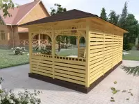 Веранда деревянна Ранчо 3х6 №3